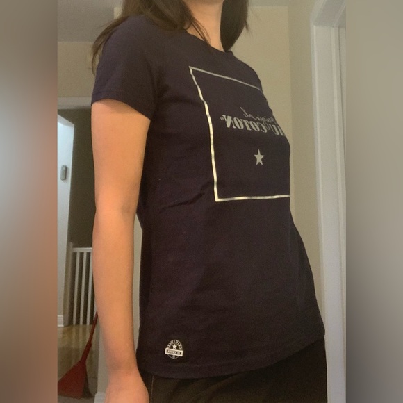Au Coton Navy T-Shirt - Picture 3 of 6